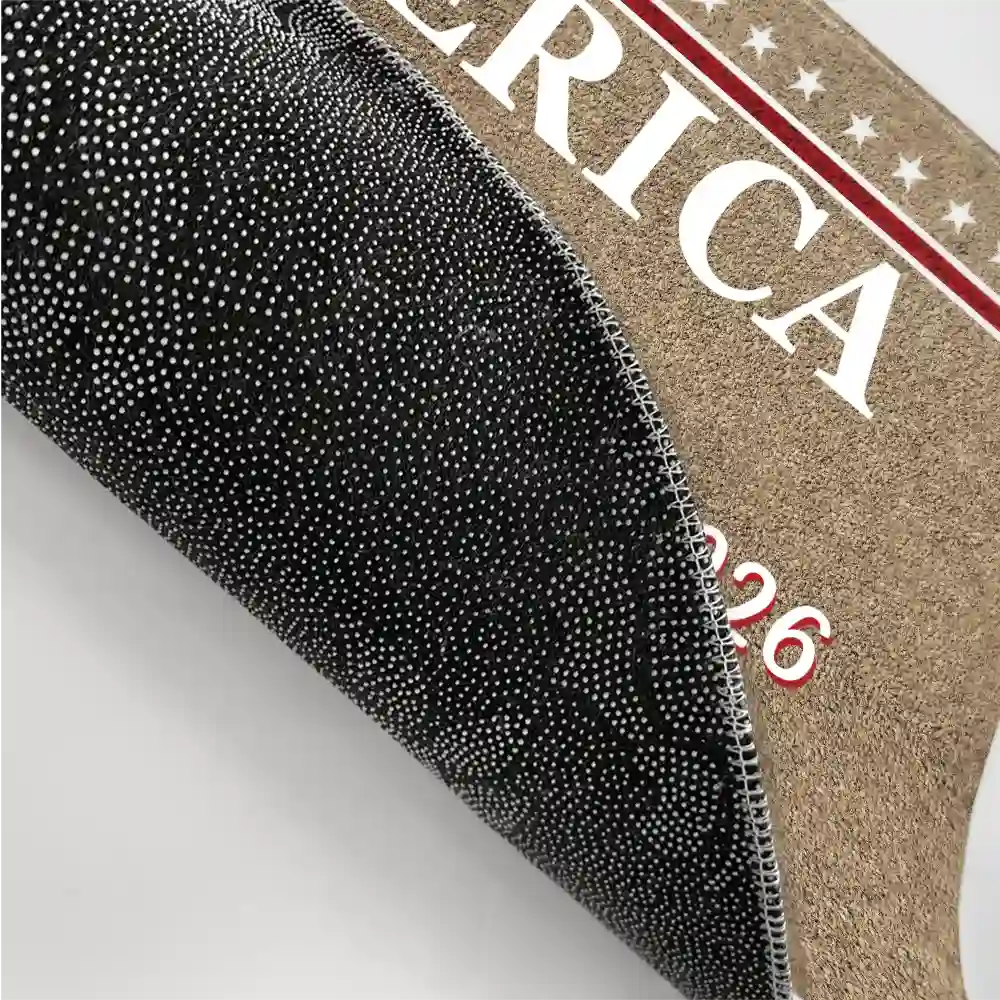 Gift For Couples,Gift For Husband,Gift For Wife,Gift For Boyfriend,Gift For Girlfriend,Parents,Gift For Yourself,Gift For Women,Gift For Men,Gift For Mother,Gift For Father,Gift For Daughter,Gift For Son,Family,Independence Day,America 250th,Happy - America 250th Anniversary Family With US State - Personalized Doormat