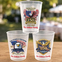 Independence Day,Family,America 250th,Proud - America 250th Anniversary US Pride Patriotic Eagle - Personalized Frosted Cups