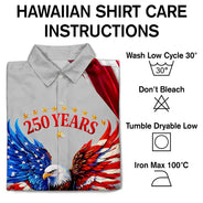 Gift For Men, Gift For Yourself, Happy - America 250th Anniversary US Pride Patriotic Eagle - Personalized Hawaiian Shirt