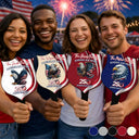 America 250th, Independence Day, Family, Proud, Icon - America 250th Anniversary US Proud Patriotic Eagle - Personalized Handheld Fan