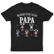 Independence Day,Gift For Grandpa,Humorous,Custom Text - America Blessed To Be Called Papa Nana - Personalized T Shirt