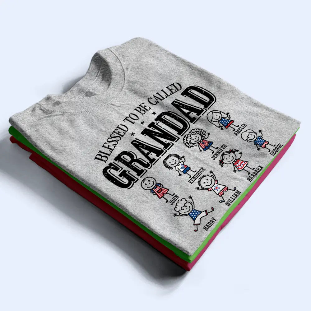 America Blessed To Be Called Papa Nana - Personalized T Shirt