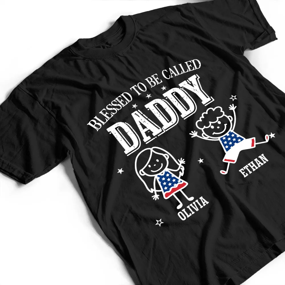 America Blessed To Be Called Papa Nana - Personalized T Shirt