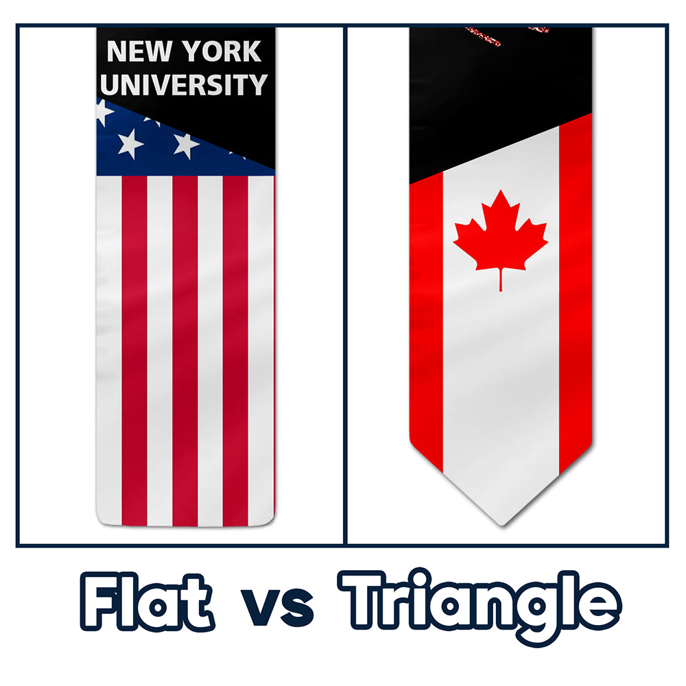 Happy,Graduation,Independence Day,America 250th,Gift For Yourself,Gift For Women,Gift For Men - Two Country Flags Graduation - Personalized Stoles