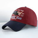 Happy,Independence Day,Gift For Men,Gift For Yourself,America 250th,Gift For Father,Gift For Grandpa,Veteran,Proud - America Land Of The Free Because Of The Brave Dad - Personalized Two Tone Cap