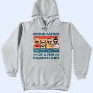 Gift For Father,Gift For Grandpa,Independence Day,Funny - America Proud Dad Retro Brush Stroke - Personalized T Shirt