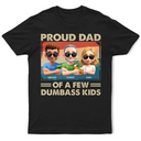 Gift For Father,Gift For Grandpa,Independence Day,Funny - America Proud Dad Retro Brush Stroke - Personalized T Shirt