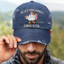 Gift For Men, Funny, Independence Day, America 250th - America Rejecting Kings Since 1776 Give Them The Bird - Personalized Embroidered Distressed Cap