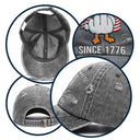 Gift For Men, Funny, Independence Day, America 250th - America Rejecting Kings Since 1776 Give Them The Bird - Personalized Embroidered Distressed Cap