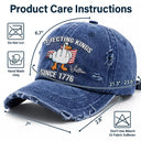 Gift For Men, Funny, Independence Day, America 250th - America Rejecting Kings Since 1776 Give Them The Bird - Personalized Embroidered Distressed Cap