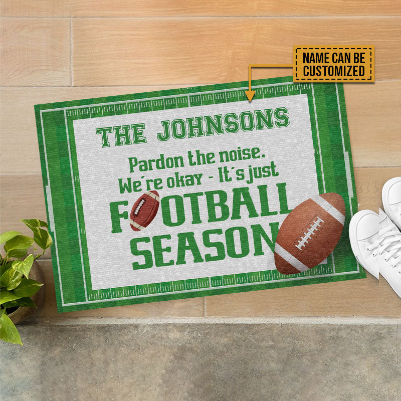 American Football Pardon The Noise Custom Doormat, Football Season, Home Decor, Outdoor Decor