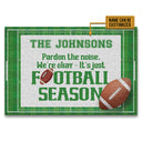 American Football Pardon The Noise Custom Doormat, Football Season, Home Decor, Outdoor Decor