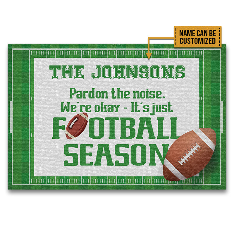 American Football Pardon The Noise Custom Doormat, Football Season, Home Decor, Outdoor Decor