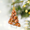 Gift For Yourself, Gift For Women, Gift For Men, Baseball, Basketball, Football, Golf, Happy, Christmas - American Football Christmas Tree - Personalized Custom Shaped Acrylic Ornament
