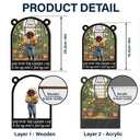 Gardening, Gift For Women, Happy - And Into The Garden I Go Gardening - Personalized Window Hanging Suncatcher Ornament