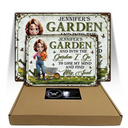 Gardening,Gift For Women - And Into The Garden I Go Gardening Woman - Personalized Classic Metal Signs