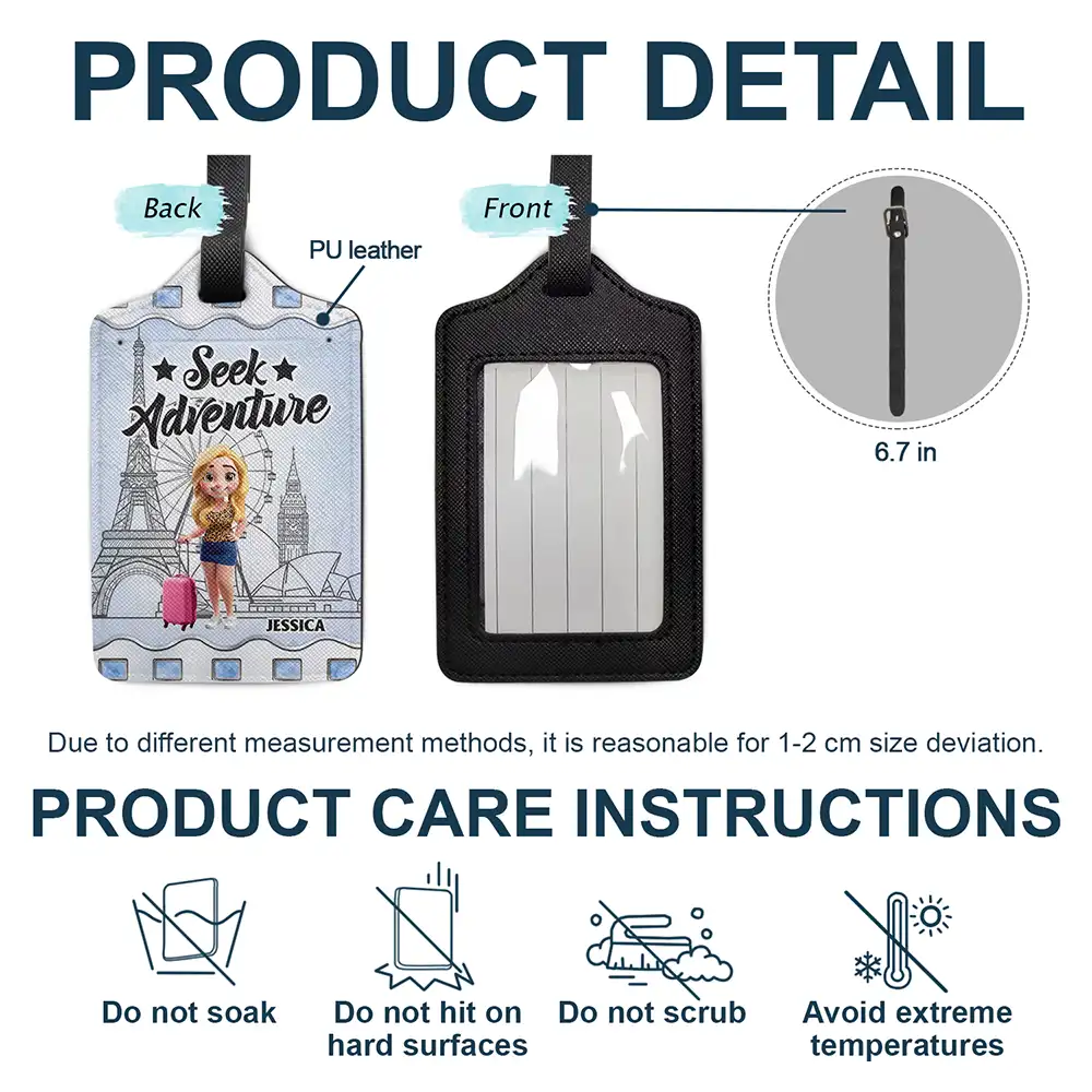 Happy,Travel - And So Adventure Begins Travel - Personalized Luggage Tag