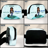 Gift For Yourself,Summer,Gift For Women,Gift For Men,Happy,Travel - And So The Adventure Begins - Personalized Crossbody Belt Bag