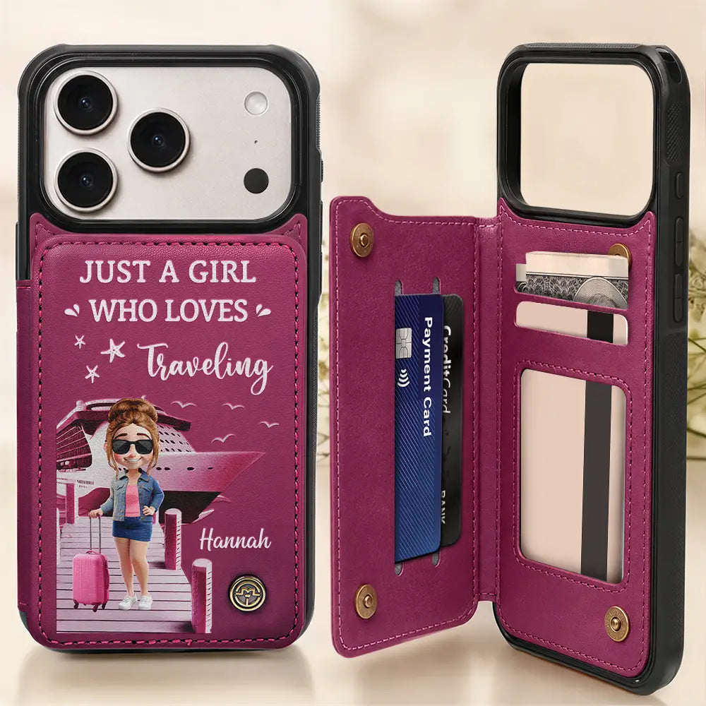 And So The Adventure Begins - Personalized Leather Flip Wallet Phone Case