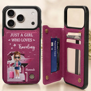 Gift For Yourself, Gift For Women, Gift For Men, Travel, Happy - And So The Adventure Begins - Personalized Leather Flip Wallet Phone Case