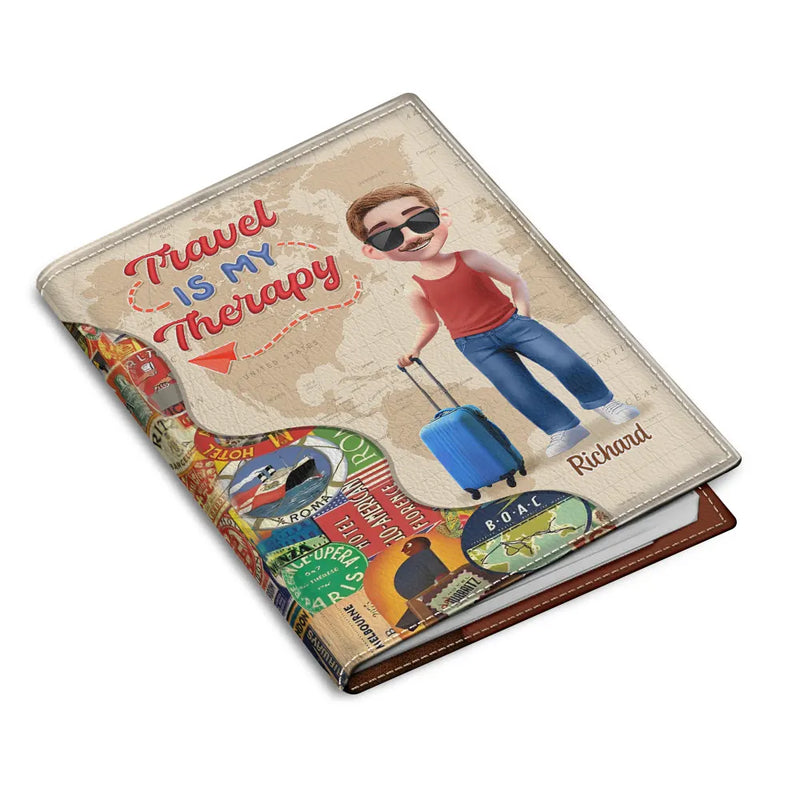 Travel,Gift For Yourself,Gift For Women,Gift For Men,Happy - And So The Adventure Begins 3D Effect - Personalized Passport Cover, Passport Holder