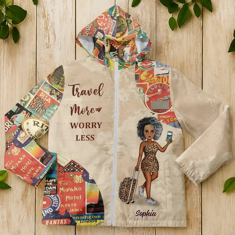 Gift For Women,Travel,Happy - And So The Adventure Begins Travel Lover - Personalized Rain Jacket