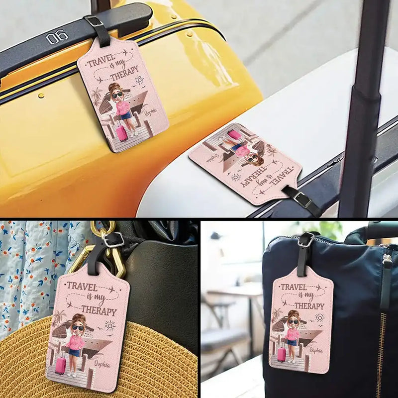 Gift For Yourself,Gift For Women,Gift For Men,Travel,Happy -And So The Adventure Begins Travel Woman Man - Personalized Luggage Tag