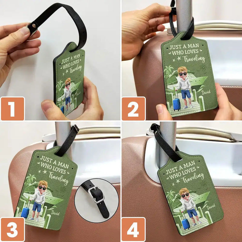 Gift For Yourself,Gift For Women,Gift For Men,Travel,Happy -And So The Adventure Begins Travel Woman Man - Personalized Luggage Tag