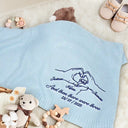 New Dad,New baby,New Mom,Love - And Then There Were Four New Baby - Personalized Embroidered Knitted Baby Blanket