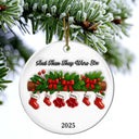 Family,Pet Lovers,Pet Mom,Pet Dad,Pet Couple,Dog Lovers,Dog Couple,Dog Mom,Dog Dad,Cat Lovers,Cat Mom,Cat Dad,Cat Couple,Happy,Christmas,New Dad,New baby,New Mom - And Then There Were Four Stockings Family - 3D Inflated Effect Printed Ornament , Personalized Circle Ceramic Ornament