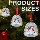 Christmas,Parents,Memorial,Sad - Angel Wings Forever In Loving Memory - Personalized Metal Ornament