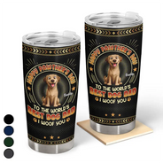 Dog Dad,Cat Dad,Pet Dad,Top Market,Non-Eng,Vector,Adorable - Animate Dog Cat Happy Pawther's Day - Personalized Tumbler