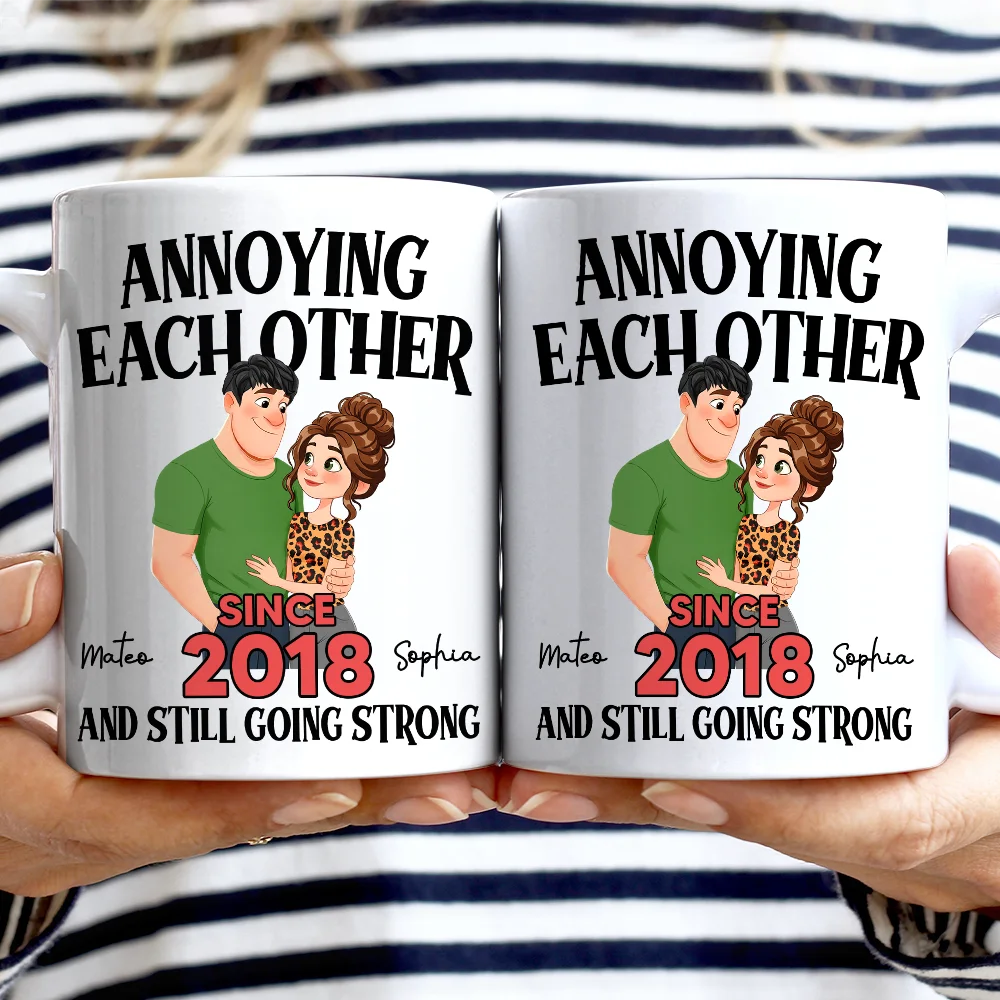 Gift For Couples,LGBT,Old Couples,Gift For Women,Gift For Men,Gift For Husband,Gift For Wife,Gift For Boyfriend,Gift For Girlfriend,Love,Top Market - Animate Couple Annoying Each Other And Still Going Strong - Personalized Mug