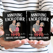 Gift For Couples,LGBT,Old Couples,Gift For Women,Gift For Men,Gift For Husband,Gift For Wife,Gift For Boyfriend,Gift For Girlfriend,Love,Top Market - Animate Couple Annoying Each Other And Still Going Strong - Personalized Mug