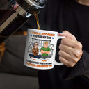 Gift For Son, Gift For Children, Humorous, Vector - Animate Mom Son I Smile Because You're My Son - Personalized White Edge-to-Edge Mug