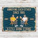 Animate Couple Annoying Each Other - Personalized Classic Metal Signs