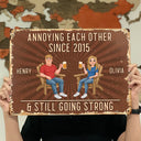 Animate Couple Annoying Each Other - Personalized Classic Metal Signs