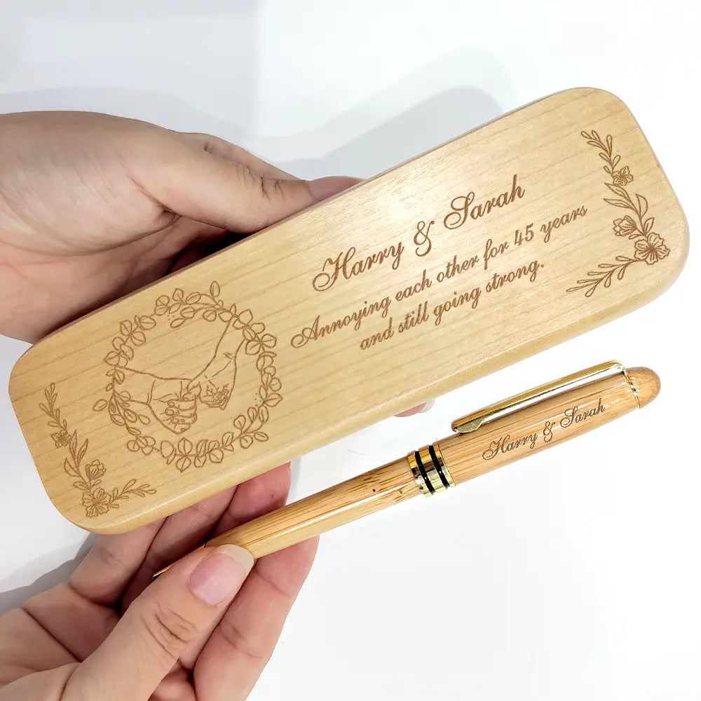 Gift For Couples,Gift For Husband,Gift For Wife,Gift For Boyfriend,Gift For Girlfriend,Funny - Annoying Each Other - Personalized Wooden Pen Set