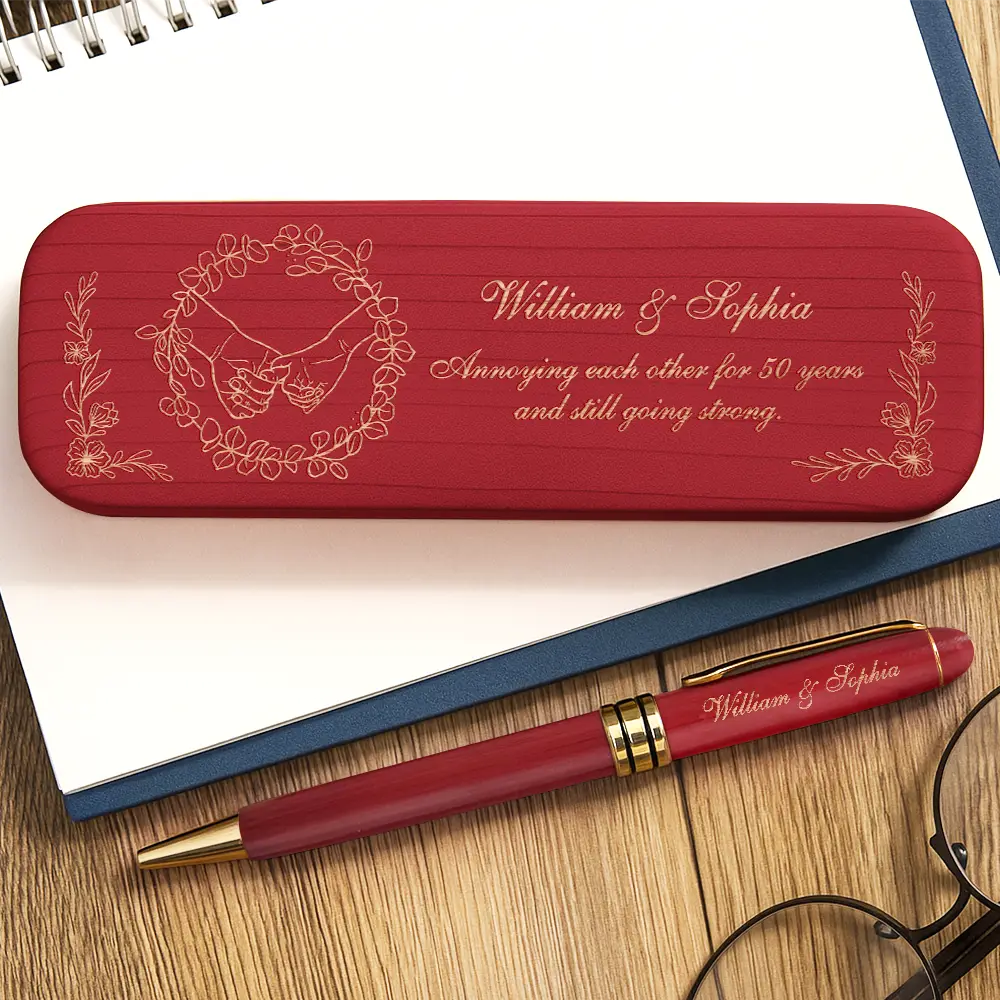 Gift For Couples,Gift For Husband,Gift For Wife,Gift For Boyfriend,Gift For Girlfriend,Funny - Annoying Each Other - Personalized Wooden Pen Set