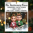 Funny,Gift For Couples,Old Couples,Gift For Husband,Gift For Wife - Annoying Each Other 3D Effect Couple - Personalized Custom Shaped Acrylic Ornament