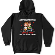 Gift For Couples,Love,Gift For Husband,Gift For Wife,Gift For Boyfriend,Gift For Girlfriend - Annoying Each Other 3D Effect Couple - Personalized T Shirt