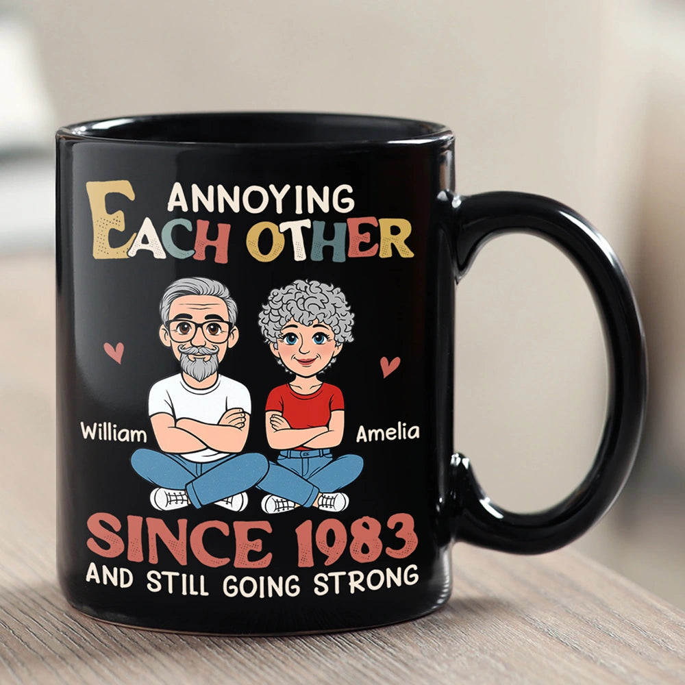 Annoying Each Other Retro Couple - Personalized Mug