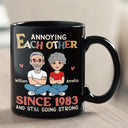 Gift For Couples,Funny,Gift For Husband,Gift For Boyfriend,Gift For Men,Old Couples - Annoying Each Other Retro Couple - Personalized Mug