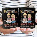 Gift For Couples,Funny,Gift For Husband,Gift For Boyfriend,Gift For Men,Old Couples - Annoying Each Other Retro Couple - Personalized Mug