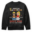 Gift For Couples,Funny,Gift For Husband,Gift For Boyfriend,Gift For Men,Old Couples - Annoying Each Other Retro Couple - Personalized T Shirt