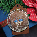 Christmas,Gift For Couples,Gift For Husband,Gift For Wife,Gift For Boyfriend,Gift For Girlfriend - Annoying Each Other Since - Personalized Circle Glass Ornament