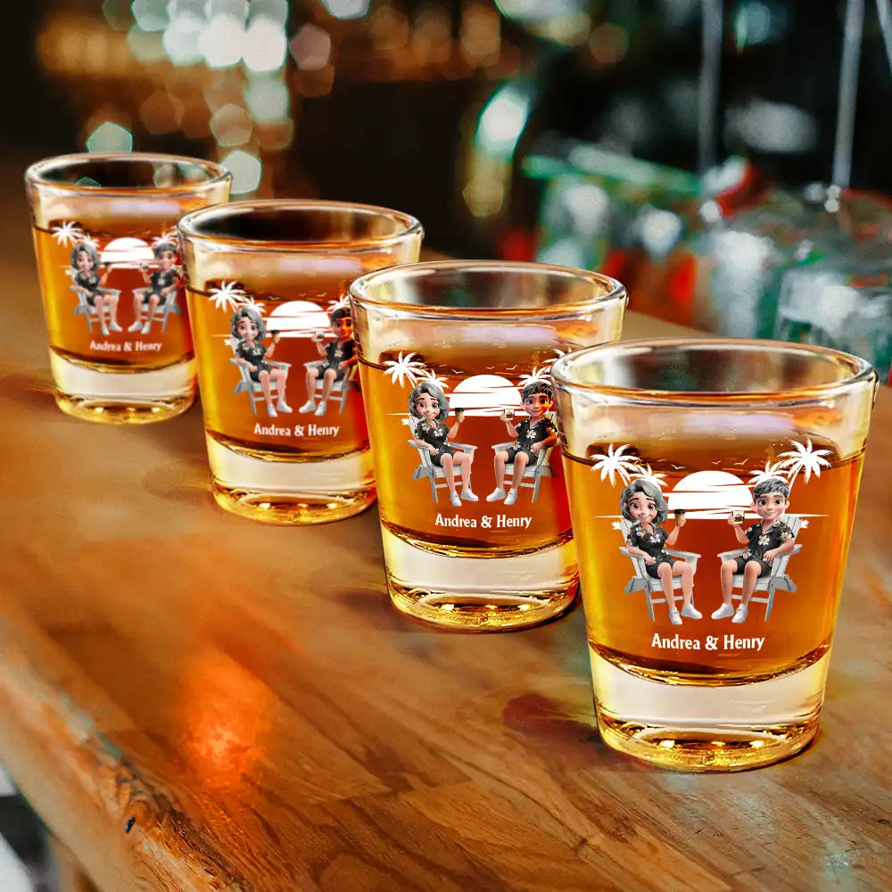 Gift For Couples,Gift For Husband,Gift For Wife,Gift For Boyfriend,Gift For Girlfriend,Funny - Annoying Each Other Since - Personalized Shot Glass