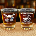 Gift For Couples,Gift For Husband,Gift For Wife,Gift For Boyfriend,Gift For Girlfriend,Funny - Annoying Each Other Since - Personalized Shot Glass