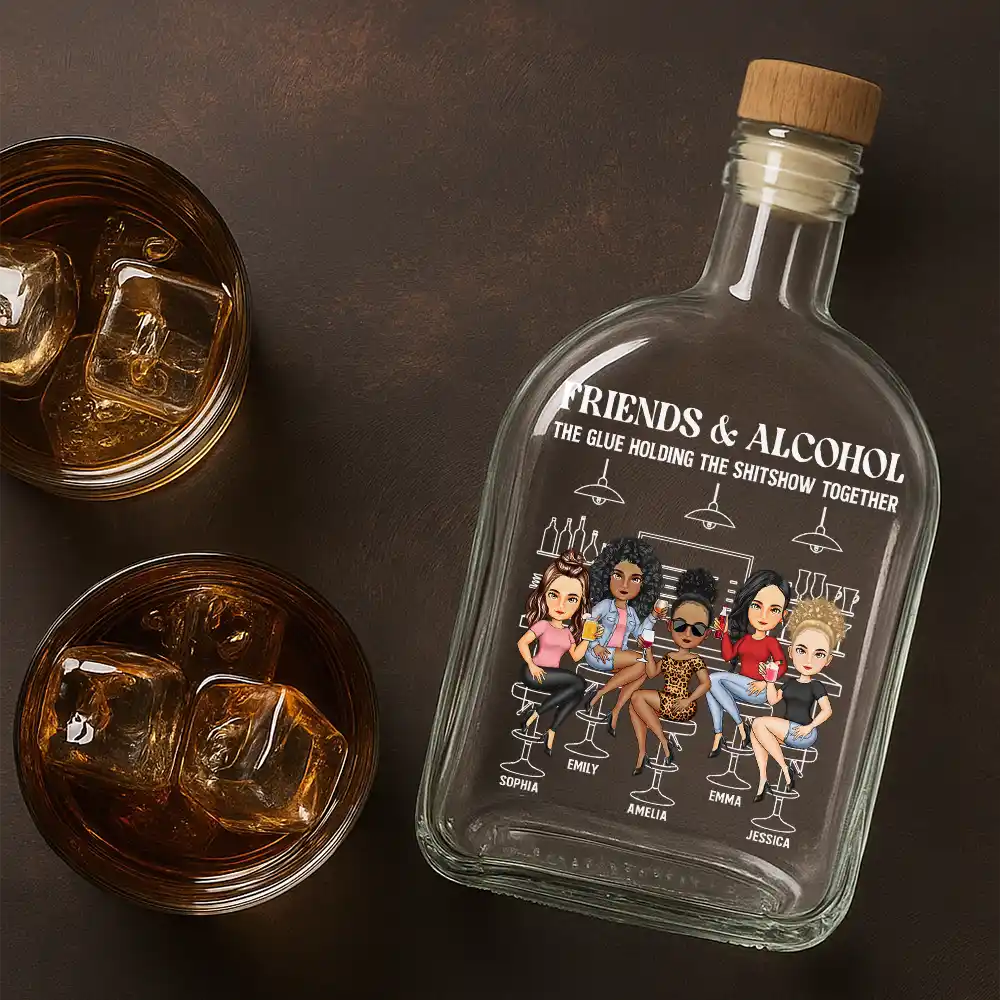 Gift For Bestie,Gifts For Colleagues,Gift For Sisters,Christmas,Funny - Are We Drunk Wine Bestie - Personalized Whiskey Bottle