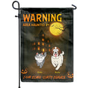 Halloween, Funny, Dog Lovers, Dog Mom, Dog Dad - Area Haunted By 24 HR Scare-curity Service - Personalized Flag